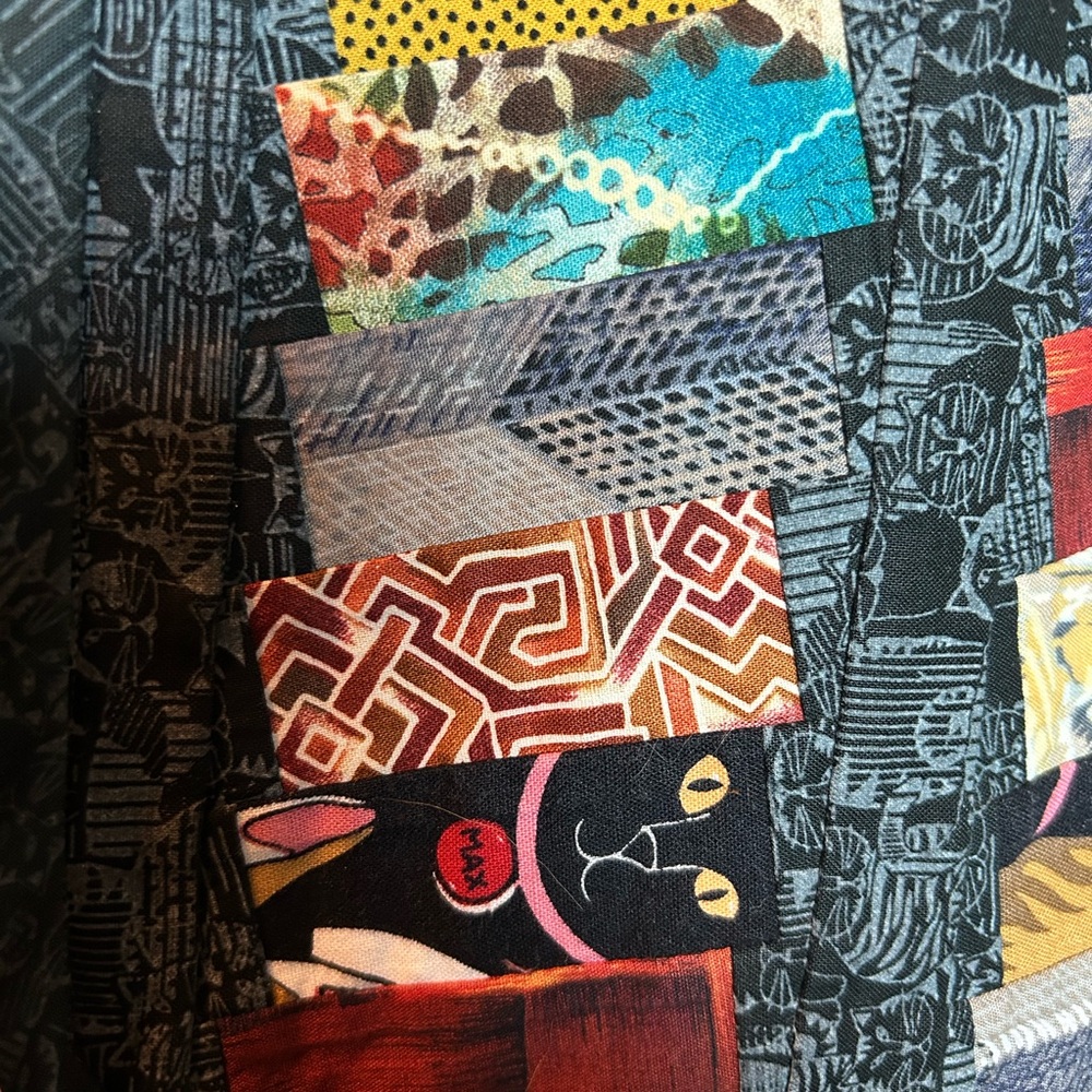 Vintage Handmade Quilted Cat Mosaic Magic Women's… - image 3